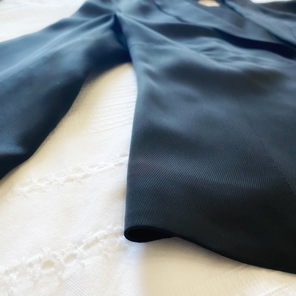 PENNYBLACK BY MAX MARA BLACK SHAWL LAPEL ACETATE LIGHTWEIGHT SATIN BLAZER - 10 - Picture 8 of 10